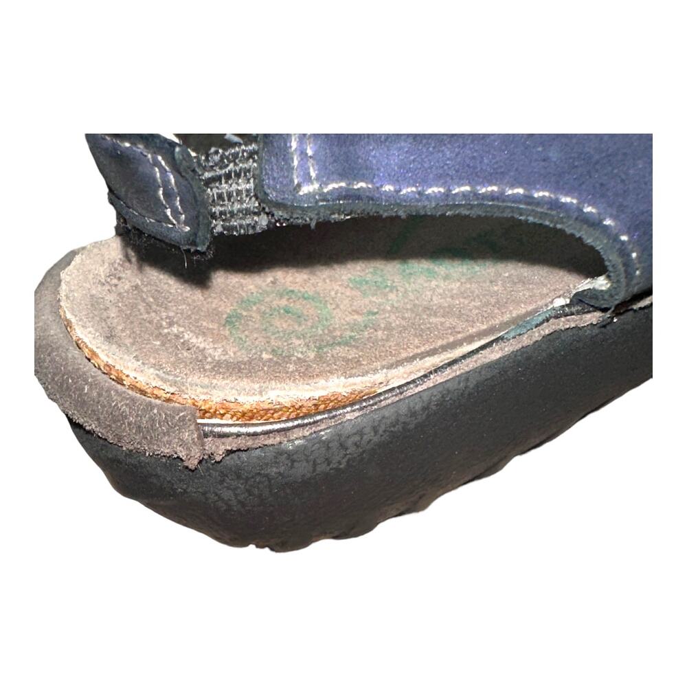 NAOT Rongo mary jane slingback sandals blue brown closed toe comfort shoe SZ 40 - Picture 7 of 9